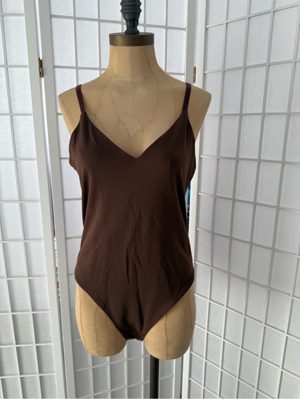 Zara Brown Sleeveless Bodysuit Size Large NWT Adjustable Straps